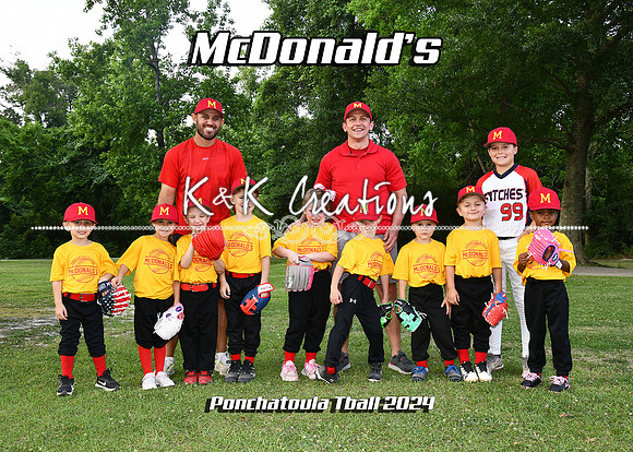5X7 TBALL MCDONALDS TEAM