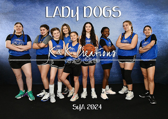 5X7 LADY DOGS TEAM