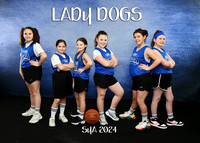 5X7 LADY DOGS LAURIE TEAM