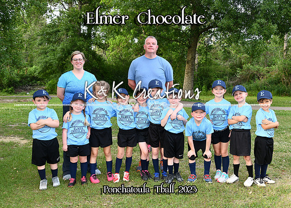 5x7 elmer chocolate tball team