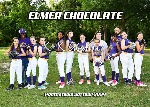 5X7 ELMER CHOCOLATE GIRLS TEAM