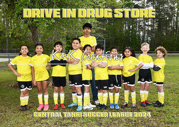 5X7 DRIVE IN DRUG STORE TEAM