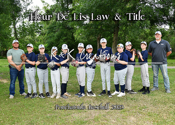 6x7 fleur de lis title team
