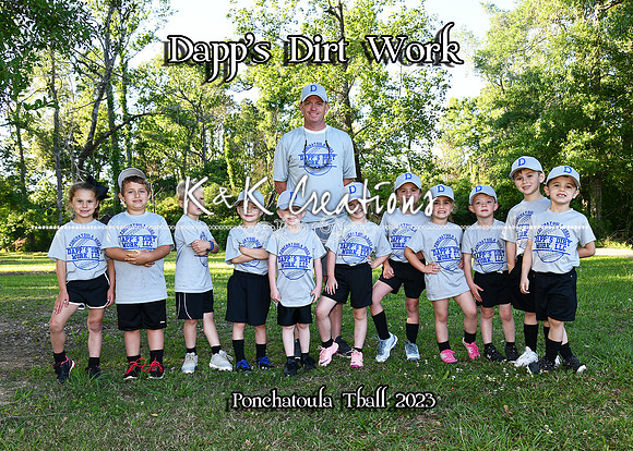 5x7 Dapps Dirt Work Tball team