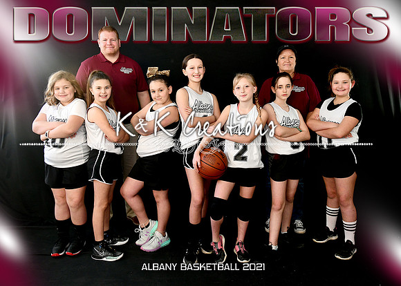 5X7 GIRLS 9-10 #4 DOMINATORS JUSTIN CALMES TEAM