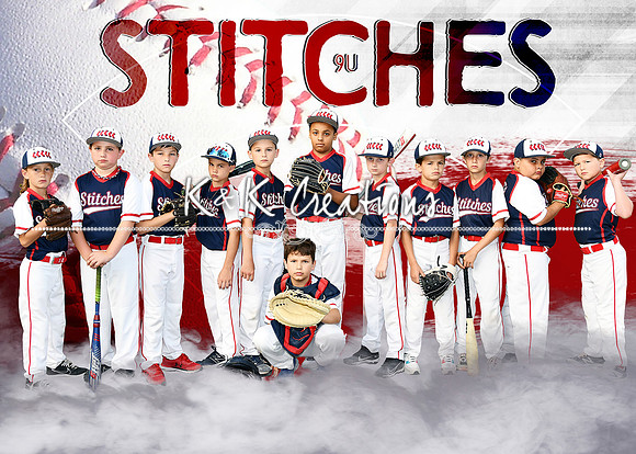 5X7 9U STITCHES TEAM