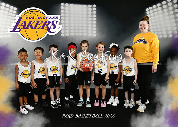 5X7 5-6 LAKERS TEAM