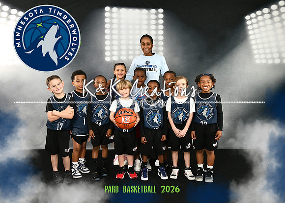 5X7 5-6 TIMBERWOLVES TEAM