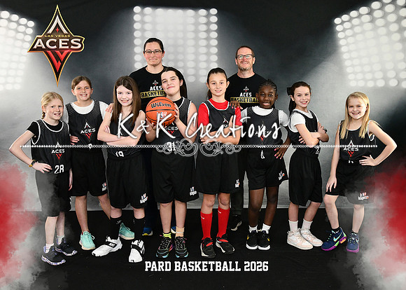 5X7 -10 GIRLS ACES TEAM