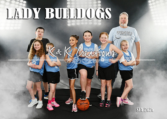5X7 SYA LADY BULLDOGS TEAM