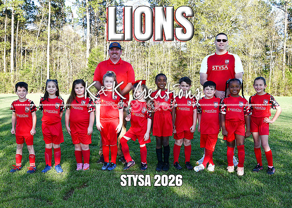 5X7 STYSA LIONS SEVIN TEAM