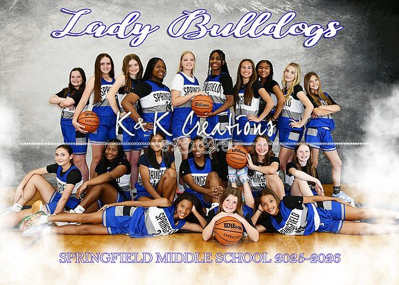 5X7 SMS GIRLS BASKETBALL TEAM