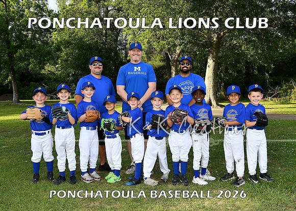 5X7 6CP BOYS PONCHY LIONS CLUB TEAM