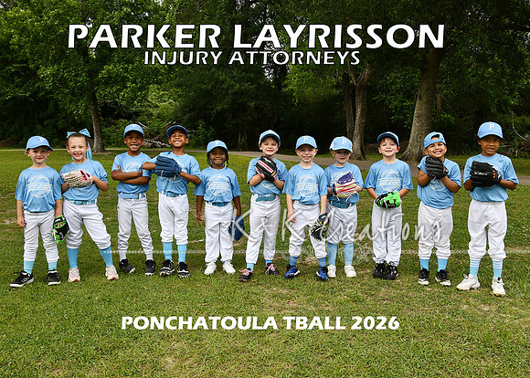 5X7 TBALL PARKER LAYRISSON INJURY ATTORNEYS TEAM