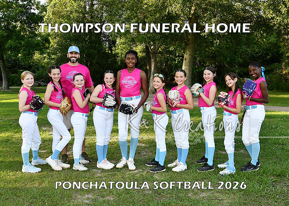 5X7 9-10GIRLS THOMPSON FUNERAL HOME TEAM