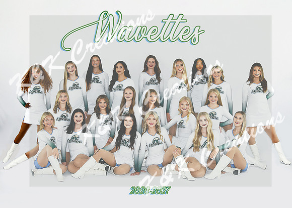 5x7 wavettes white uniform team