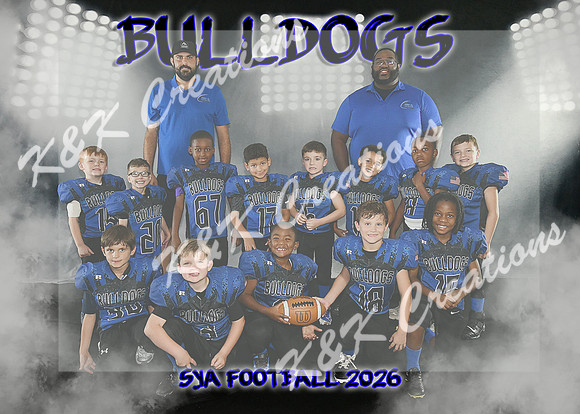 5X7 5-6 BULLDOG FOOTBALL TEAM