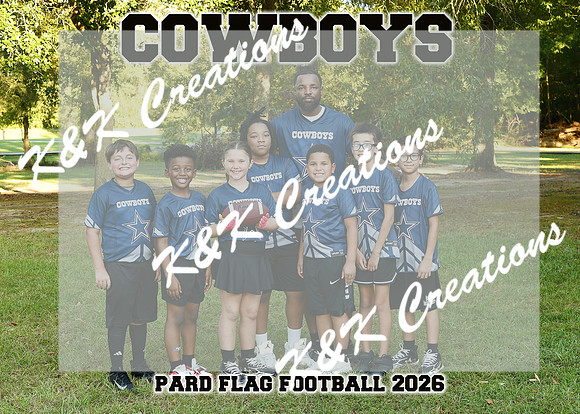 5X7 COWBOYS COACH CHRIS TEAM