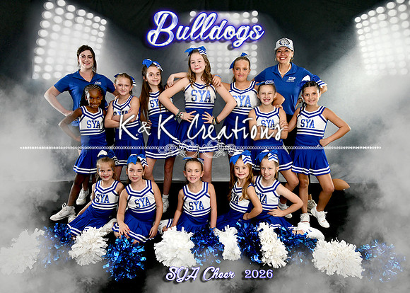 5X7 9-10 BULLDOGS CHEERE TEAM
