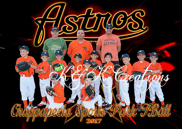 5X7 ASTROS TBALL TEAM