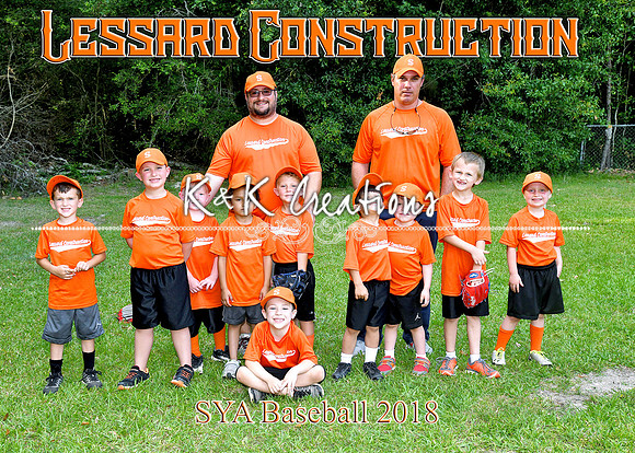 5x7 SYA Lessard Construction Tball TEAM