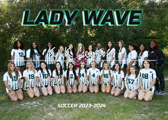 5X7 LADY WAVE SOCCER TEAM