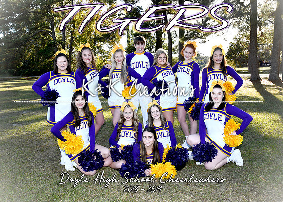 5x7 Doyle High School Cheer Team 18 19