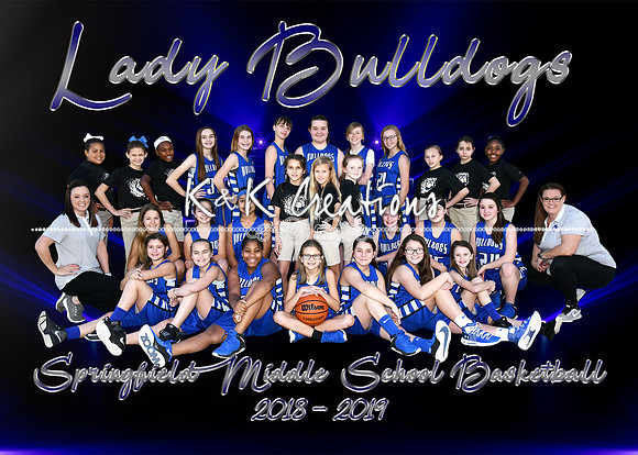 5x7 sms lady bulldogs basketball team