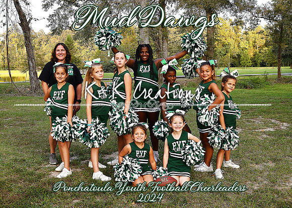 5X7 CHEER MUD DAWGS TEAM