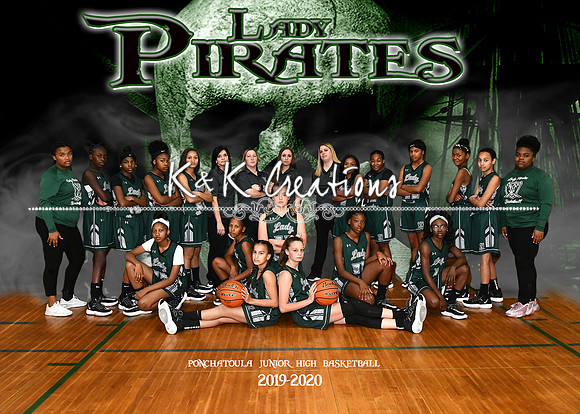 5x7 pjhs lady pirates  basketball team