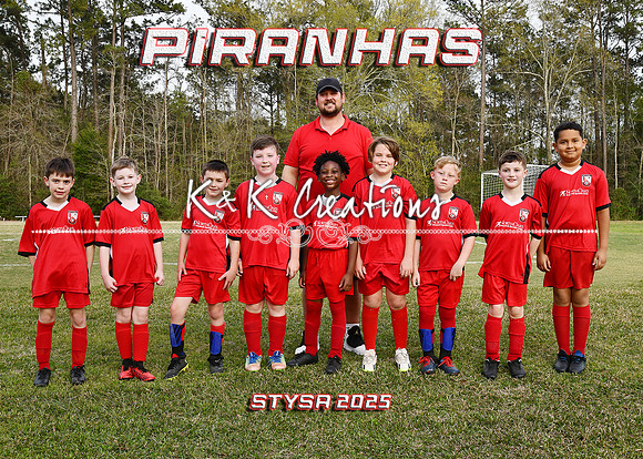 5X7 PIRANHAS TEAM BJ HILL