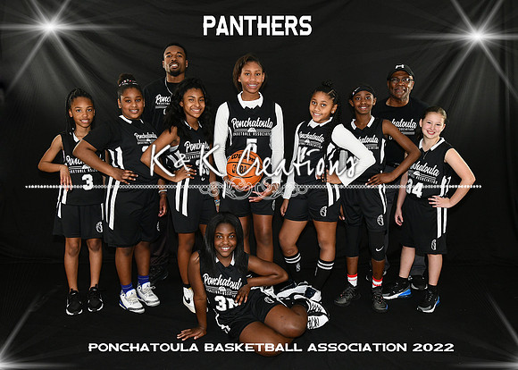 5X7 9-11 GIRLS PANTHERS TEAM