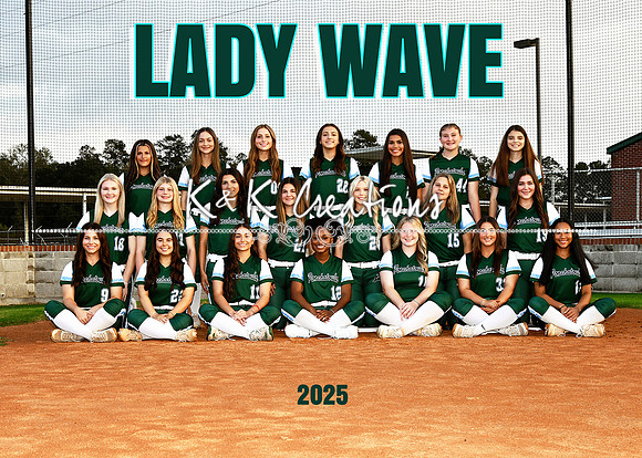 5x7 LADY WAVE SOFTBALL TEAM