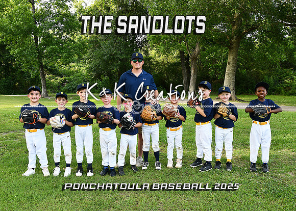 5X7 6CPB THE SANDLOTS TEAM