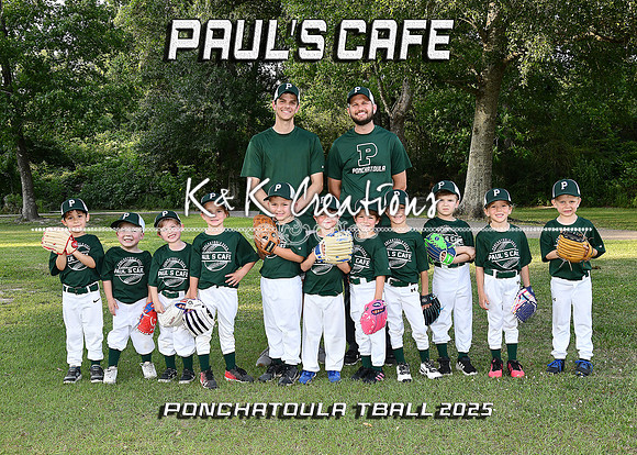 5X7 PAULS CAFE TEAM TBALL